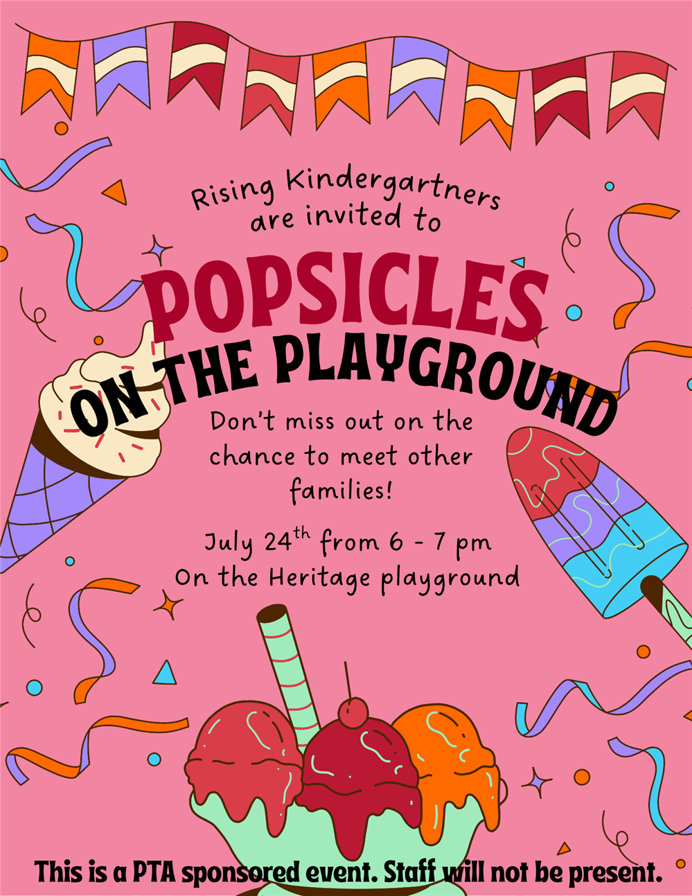  Kinder Popsicles on the Playground